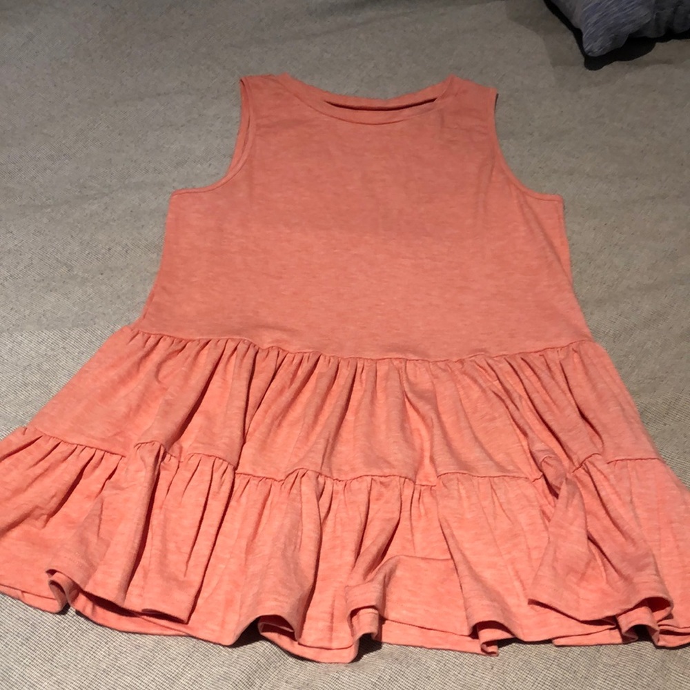 Tank tunic with ruffles